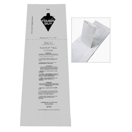 Vacuum Bag, 1-Ply, Paper Bag, 10 PK MPN:3ZJK3