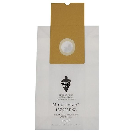 Vacuum Bag, 2-ply, Paper Bag, 10 PK MPN:3ZJK7