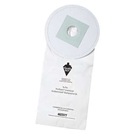 Vacuum Bag, 2-ply, Paper Bag, 10 PK MPN:48ZD77