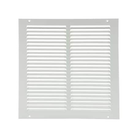 Ceiling/Wall Return Air Grille, 12 in W x 12 in H Opening, 402cfm, White, Steel, 1 Way, Surface Mount MPN:4JRR8