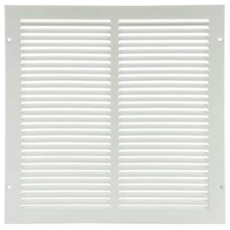 Ceiling/Wall Return Air Grille, 14 in W x 14 in H Opening, 540cfm, White, Steel, 1 Way, Surface Mount MPN:4JRT1