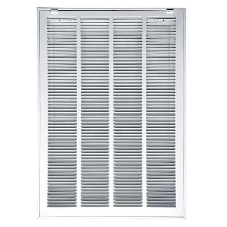 Ceiling/Wall Filtered Return Air Grille, 14 in W x 20 in H Opening, 768cfm, White, Steel, 1 Way Airflow MPN:4JRT5