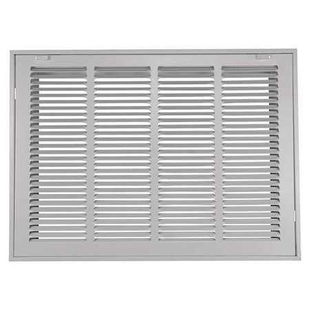 Ceiling/Wall Filtered Return Air Grille, 16 in W x 20 in H Opening, White, Steel, 1 Way, Surface Mount MPN:4JRT6