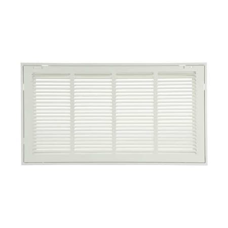 Ceiling/Wall Filtered Return Air Grille, 24 in W x12 in H Opening, White, Steel, 1 Way, Surface Mount MPN:4JRT9