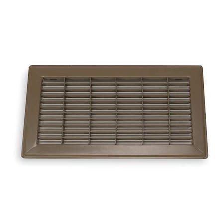 Floor Register, 14 in W x 6 in H Opening, Brown, Steel, One-Way Airflow, Surface Mount MPN:4MJD1