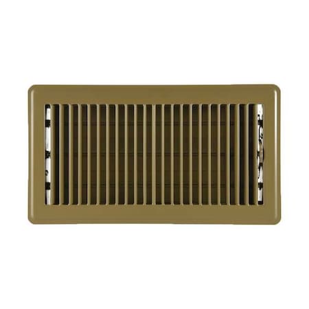 Lay-In Floor Register, 12 in W x 6 in H Opening, Brown, Steel, One-Way Airflow MPN:4MJE7