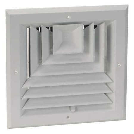 8 in Square 3-Way Multilouver Diffuser, White MPN:4MJJ3