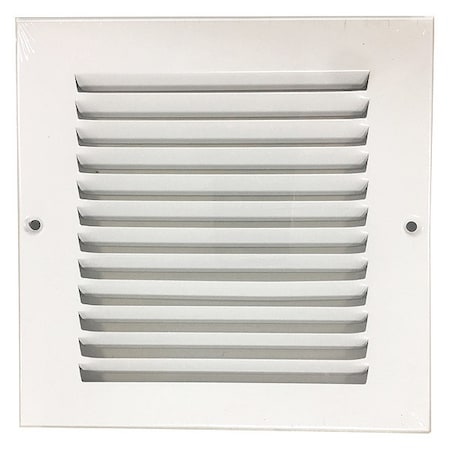Ceiling/Wall Return Air Grille, 6 in W x 6 in H Opening, White, Steel, 1 Way Airflow, Surface Mount MPN:4MJN2