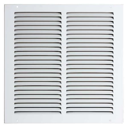 Ceiling/Wall Return Air Grille, 10 in W x 10 in H Opening, 288cfm, White, Steel, 1 Way, Surface Mount MPN:4MJN4