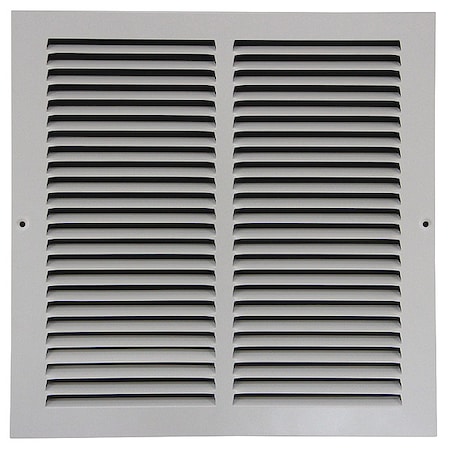 Ceiling/Wall Return Air Grille, 14 in W x 10 in H Opening, White, Steel, One-Way, Surface Mount MPN:4MJN7