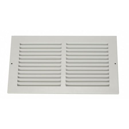 Ceiling/Wall Return Air Grille, 24 in W x 6 in H Opening, 402cfm, White, Steel, 1 Way, Surface Mount MPN:4MJP1