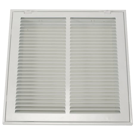 Ceiling/Wall Filtered Return Air Grille, 14 in W x14 in H Opening, White, Steel, 1 Way, Surface Mount MPN:4MJT2