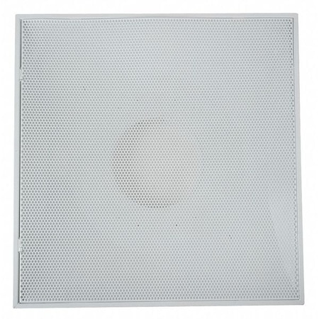 Lay-In Return Air Grille, 8 in W x 8 in H Opening, 490 cfm, White, Steel, One-Way Airflow MPN:4MJV1