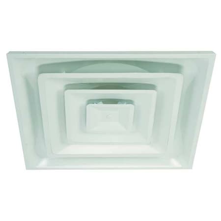 Ceiling Diffuser, Square, 8 in, White, Steel MPN:4MJV3