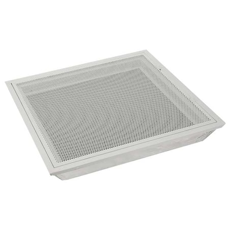 Lay-In Ceiling Return Air Grille, 24 in W x 24 in H Opening, 1656 cfm, White, Steel, One-Way Airflow MPN:4MJV6