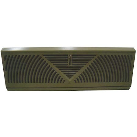 Baseboard Register W/ Damper, 15 in W x 2 in H Opening, Brown, Steel, One-Way, Surface Mount MPN:4MJV9