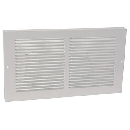 Baseboard Return Air Grille, 30 in W x 8 in H Opening, White, Steel, One-Way, Surface Mount MPN:4MJW5