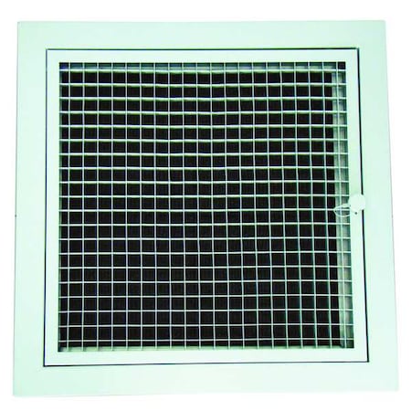 Perforated Return Air Grille, 22 in W x 22 in H Opening, White, Aluminum, One-Way, Surface Mount MPN:4MJW6