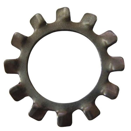 External Tooth Lock Washer, For Screw Size #4 Stainless Steel, Plain Finish, 100 PK MPN:1NY46