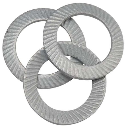 Wedge Lock Washer, For Screw Size M8 Steel, Zinc Plated Finish, 100 PK MPN:5MXD8