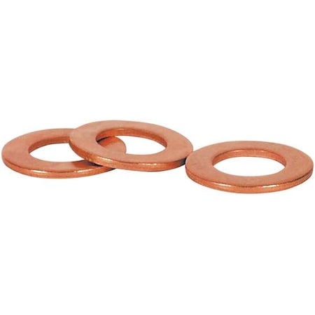 Sealing Washer, Fits Bolt Size M6 Copper, Plain Finish, 25 PK MPN:5MXG3