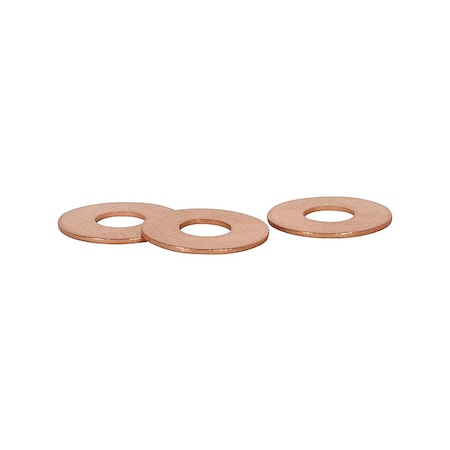Sealing Washer, Copper, Plain Finish, 25 PK MPN:5ZLU5