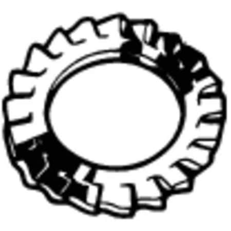External Tooth Lock Washer, For Screw Size M11 Steel, Zinc Plated Finish, 50 PK MPN:M37420.110.0001