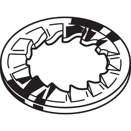 Internal Tooth Lock Washer, For Screw Size M5.1 Steel, Zinc Plated Finish, 100 PK MPN:M37480.051.0001