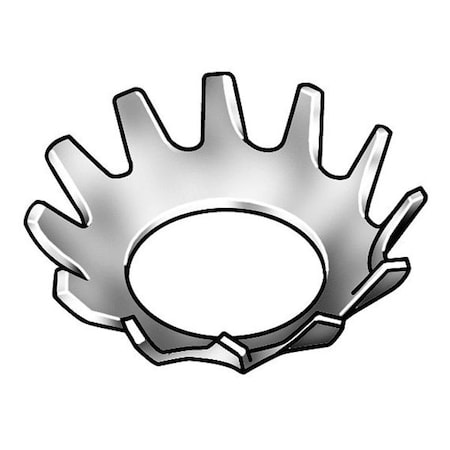 External Tooth Lock Washer, For Screw Size 1/4 in 410 Stainless Steel, Plain Finish, 100 PK MPN:SEWCIXXX025-100BX