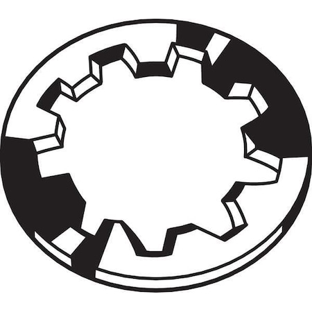 Internal Tooth Lock Washer, For Screw Size 9/16 in Steel, Zinc Plated Finish, 25 PK MPN:U37480.056.0001