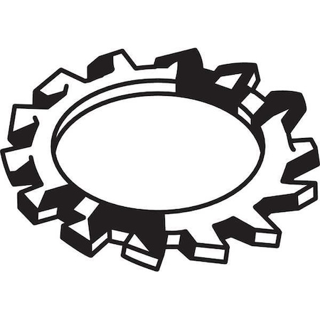 External Tooth Lock Washer, For Screw Size 1/4 in Stainless Steel, Plain Finish, 50 PK MPN:U53460.025.0001