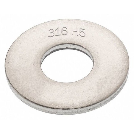 Flat Washer, For Screw Size M5, 316 Stainless Steel Plain Finish MPN:WAS407M5