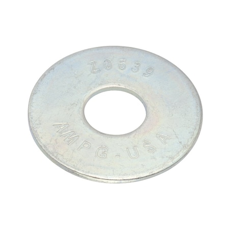 Fender Washer, For Screw Size 1/2 in, Steel Zinc Plated Finish, 50 PK MPN:Z0639