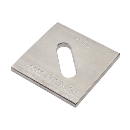 Square Washer, Fits Bolt Size 1/2 in, 18-8 Stainless Steel Plain Finish MPN:Z8880-SLOT-SS