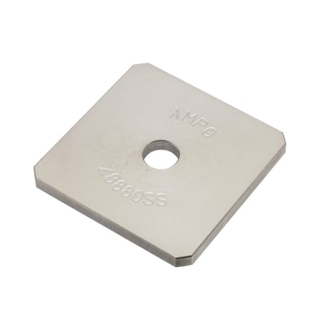 Square Washer, For Screw Size 1/2 in, 18-8 Stainless Steel Plain Finish MPN:Z8880SS