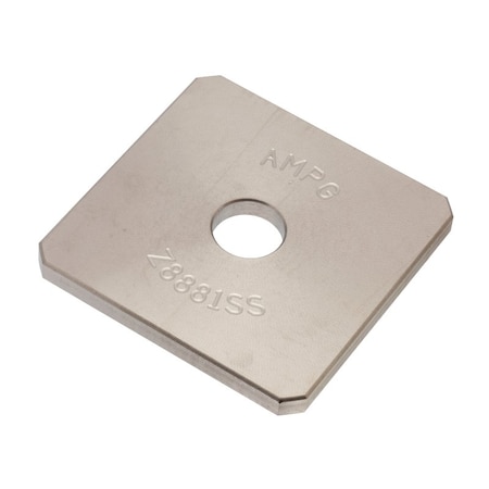 Square Washer, For Screw Size 5/8 in, 18-8 Stainless Steel Plain Finish MPN:Z8881SS