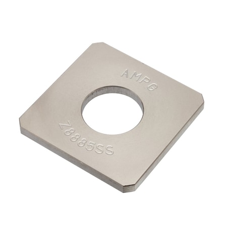 Square Washer, Fits Bolt Size 1 1/4 in, Stainless Steel Plain Finish MPN:Z8885SS