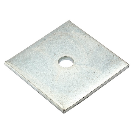 Square Washer, Fits Bolt Size 1/4 in, Low Carbon Steel Zinc Plated Finish MPN:Z8926-ZN