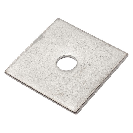 Square Washer, Fits Bolt Size 3/8 in, 18-8 Stainless Steel Plain Finish MPN:Z8927-188