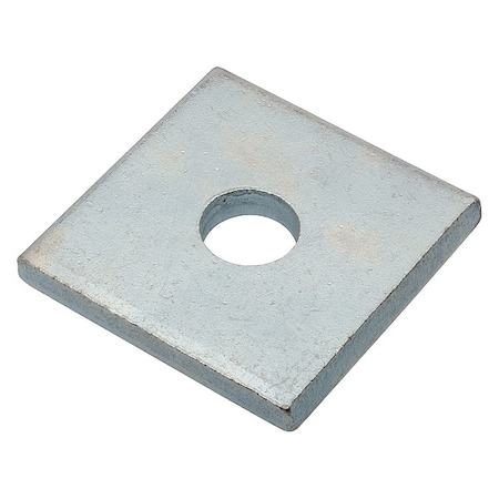 Square Washer, Fits Bolt Size 1/2 in, Low Carbon Steel Zinc Plated Finish MPN:Z8954-ZN