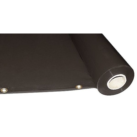 Welding Curtain Roll, Transparent PVC, 75 ft. W., 5 ft. H., 13 oz/sq yd, With Grommet, Gray MPN:22RN54