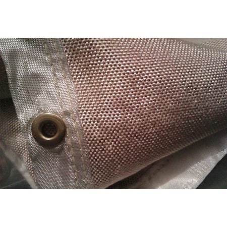 Welding Blanket, Fiberglass, 8 ft. W., 6 ft. H., 18 oz/sq yd, 1, 000 Degrees F Withstand Temp., Tan MPN:22RN94