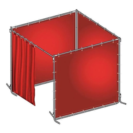 Welding Booth Kit, Transparent PVC, 6 ft. W., 6 ft. H., 13 oz/sq yd, 150 Degrees F Withstand Temp. MPN:22RP04
