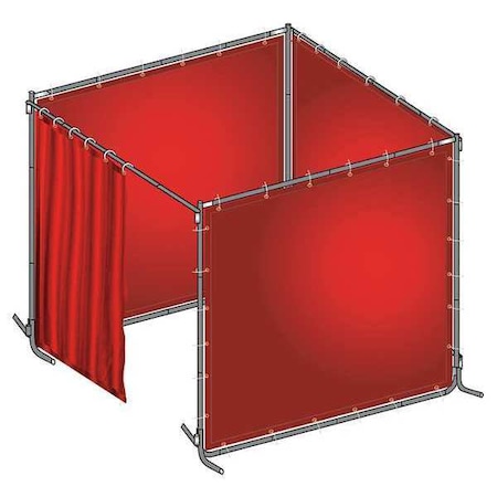 Welding Booth Kit, Transparent PVC, 8 ft. W., 6 ft. H., 13 oz/sq yd, 150 Degrees F Withstand Temp. MPN:22RP05