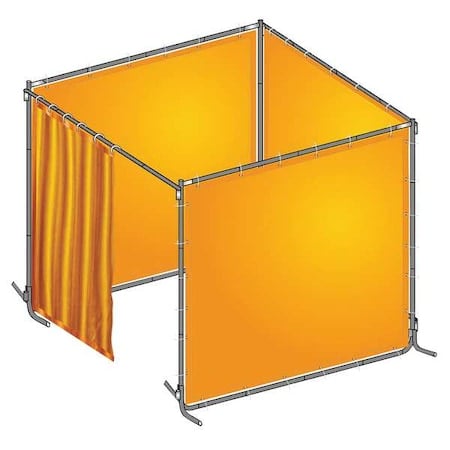 Welding Booth Kit, Transparent PVC, 6 ft. W., 6 ft. H., 13 oz/sq yd, 150 Degrees F Withstand Temp. MPN:22RP06