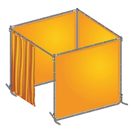 Welding Booth Kit, Transparent PVC, 8 ft. W., 6 ft. H., 13 oz/sq yd, 150 Degrees F Withstand Temp. MPN:22RP07