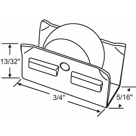 Roller Assembly, Gray, Steel, 13/32 in H MPN:52-614