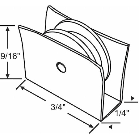 Roller Assembly, Sliding Window, 3/4