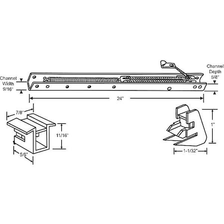 Channel Balance, Gray, Steel, 9/16 in H MPN:60-231-6