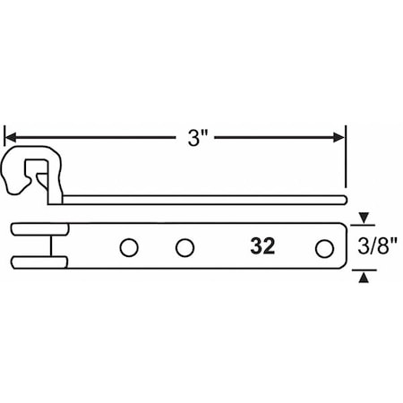 Tube Balance Bracket, Tilt Window, 3